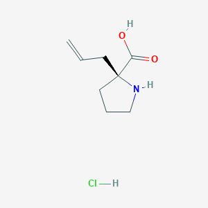 molecular formula C8H14ClNO2 B111597 (S)-alpha-Allyl-proline hydrochloride CAS No. 129704-91-2