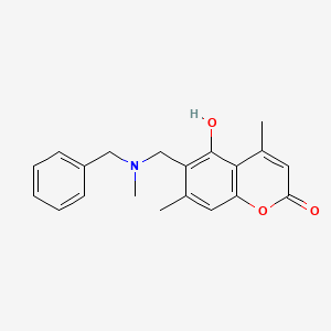 molecular formula C20H21NO3 B11159705 6-{[benzyl(methyl)amino]methyl}-5-hydroxy-4,7-dimethyl-2H-chromen-2-one 