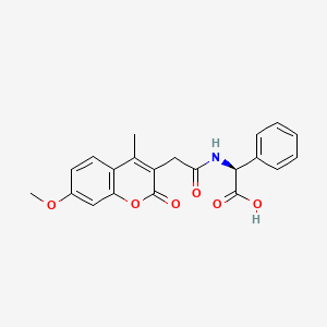 (2S)-{[(7-methoxy-4-methyl-2-oxo-2H-chromen-3-yl)acetyl]amino}(phenyl)ethanoic acid