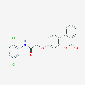 molecular formula C22H15Cl2NO4 B11159739 N-(2,5-Dichlorophenyl)-2-({4-methyl-6-oxo-6H-benzo[C]chromen-3-YL}oxy)acetamide 