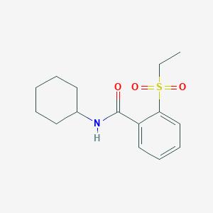 molecular formula C15H21NO3S B11159747 N-cyclohexyl-2-(ethylsulfonyl)benzamide 