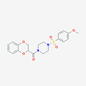 2,3-Dihydro-1,4-benzodioxin-3-yl-[4-(4-methoxyphenyl)sulfonylpiperazin-1-yl]methanone