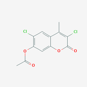 3,6-dichloro-4-methyl-2-oxo-2H-chromen-7-yl acetate