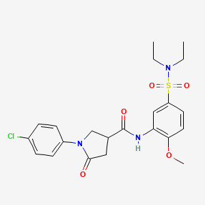 1-(4-chlorophenyl)-N-[5-(diethylsulfamoyl)-2-methoxyphenyl]-5-oxopyrrolidine-3-carboxamide