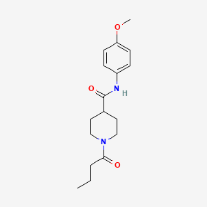 1-butanoyl-N-(4-methoxyphenyl)piperidine-4-carboxamide