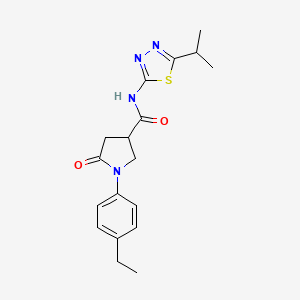 1-(4-ethylphenyl)-5-oxo-N-[5-(propan-2-yl)-1,3,4-thiadiazol-2-yl]pyrrolidine-3-carboxamide