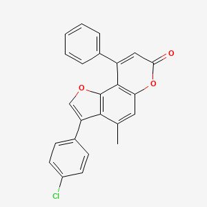 3-(4-chlorophenyl)-4-methyl-9-phenyl-7H-furo[2,3-f]chromen-7-one