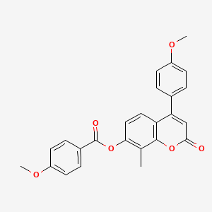 4-(4-methoxyphenyl)-8-methyl-2-oxo-2H-chromen-7-yl 4-methoxybenzoate