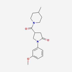 1-(3-Methoxyphenyl)-4-[(4-methylpiperidin-1-yl)carbonyl]pyrrolidin-2-one