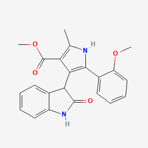 methyl 5-(2-methoxyphenyl)-2-methyl-4-(2-oxo-2,3-dihydro-1H-indol-3-yl)-1H-pyrrole-3-carboxylate