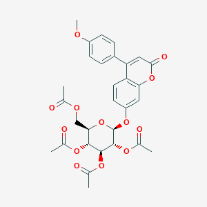 molecular formula C30H30O13 B11159953 4-(4-methoxyphenyl)-2-oxo-2H-chromen-7-yl 2,3,4,6-tetra-O-acetyl-beta-D-glucopyranoside 