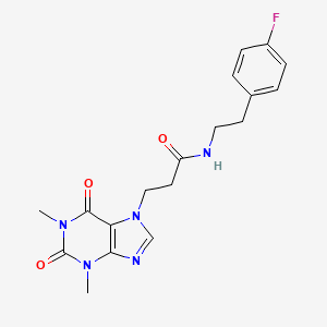 3-(1,3-dimethyl-2,6-dioxo-1,2,3,6-tetrahydro-7H-purin-7-yl)-N-[2-(4-fluorophenyl)ethyl]propanamide