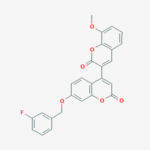 3-{7-[(3-fluorobenzyl)oxy]-2-oxo-2H-chromen-4-yl}-8-methoxy-2H-chromen-2-one