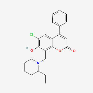 6-chloro-8-[(2-ethylpiperidin-1-yl)methyl]-7-hydroxy-4-phenyl-2H-chromen-2-one