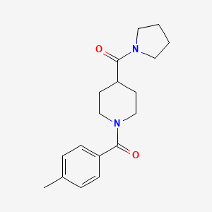 molecular formula C18H24N2O2 B11160000 (4-Methylphenyl)[4-(pyrrolidin-1-ylcarbonyl)piperidin-1-yl]methanone 