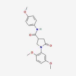 molecular formula C20H22N2O5 B11160004 1-(2,5-dimethoxyphenyl)-N-(4-methoxyphenyl)-5-oxopyrrolidine-3-carboxamide 