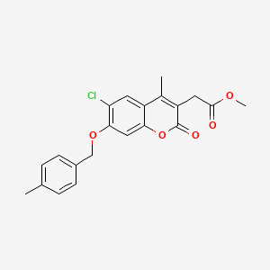 methyl {6-chloro-4-methyl-7-[(4-methylbenzyl)oxy]-2-oxo-2H-chromen-3-yl}acetate