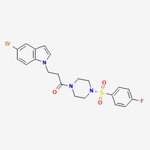 3-(5-bromo-1H-indol-1-yl)-1-{4-[(4-fluorophenyl)sulfonyl]piperazin-1-yl}propan-1-one