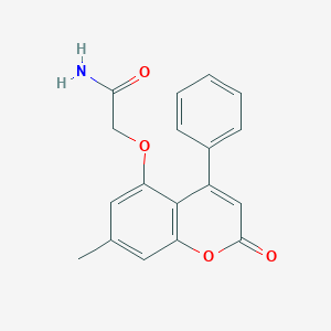 2-[(7-methyl-2-oxo-4-phenyl-2H-chromen-5-yl)oxy]acetamide