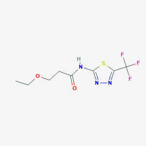 molecular formula C8H10F3N3O2S B11160103 3-ethoxy-N-[5-(trifluoromethyl)-1,3,4-thiadiazol-2-yl]propanamide 