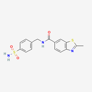 2-methyl-N-(4-sulfamoylbenzyl)-1,3-benzothiazole-6-carboxamide