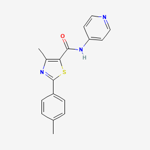 molecular formula C17H15N3OS B11160109 4-methyl-2-(4-methylphenyl)-N-(pyridin-4-yl)-1,3-thiazole-5-carboxamide 