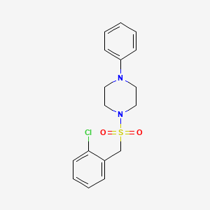 molecular formula C17H19ClN2O2S B11160112 1-[(2-Chlorobenzyl)sulfonyl]-4-phenylpiperazine 