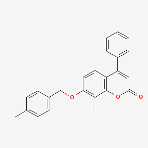 8-methyl-7-[(4-methylphenyl)methoxy]-4-phenyl-2H-chromen-2-one