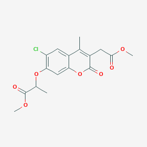 methyl 2-{[6-chloro-3-(2-methoxy-2-oxoethyl)-4-methyl-2-oxo-2H-chromen-7-yl]oxy}propanoate