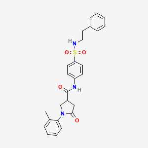 1-(2-methylphenyl)-5-oxo-N-{4-[(2-phenylethyl)sulfamoyl]phenyl}pyrrolidine-3-carboxamide