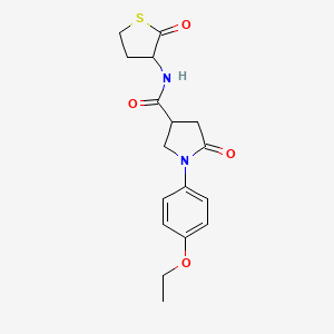 molecular formula C17H20N2O4S B11160150 1-(4-ethoxyphenyl)-5-oxo-N-(2-oxothiolan-3-yl)pyrrolidine-3-carboxamide 