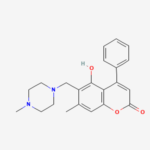 5-hydroxy-7-methyl-6-[(4-methylpiperazin-1-yl)methyl]-4-phenyl-2H-chromen-2-one