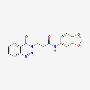 N-(1,3-benzodioxol-5-yl)-3-(4-oxo-1,2,3-benzotriazin-3(4H)-yl)propanamide