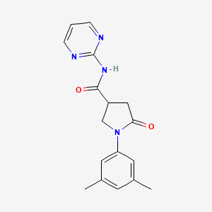 1-(3,5-dimethylphenyl)-5-oxo-N-(pyrimidin-2-yl)pyrrolidine-3-carboxamide