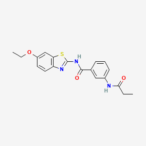 N-(6-ethoxy-1,3-benzothiazol-2-yl)-3-(propanoylamino)benzamide