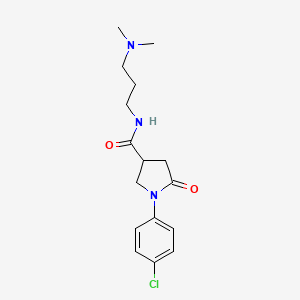 1-(4-chlorophenyl)-N-[3-(dimethylamino)propyl]-5-oxopyrrolidine-3-carboxamide