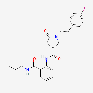 1-[2-(4-fluorophenyl)ethyl]-5-oxo-N-[2-(propylcarbamoyl)phenyl]pyrrolidine-3-carboxamide