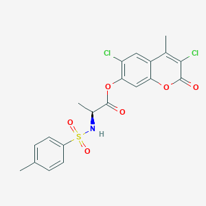 molecular formula C20H17Cl2NO6S B11160252 3,6-dichloro-4-methyl-2-oxo-2H-chromen-7-yl (2S)-2-{[(4-methylphenyl)sulfonyl]amino}propanoate 