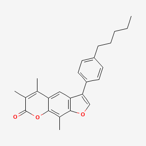 5,6,9-trimethyl-3-(4-pentylphenyl)-7H-furo[3,2-g]chromen-7-one