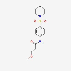 molecular formula C16H24N2O4S B11160292 3-ethoxy-N-[4-(piperidin-1-ylsulfonyl)phenyl]propanamide 