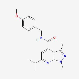 6-isopropyl-N~4~-(4-methoxybenzyl)-1,3-dimethyl-1H-pyrazolo[3,4-b]pyridine-4-carboxamide