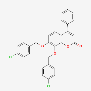 molecular formula C29H20Cl2O4 B11160299 7,8-bis[(4-chlorophenyl)methoxy]-4-phenyl-2H-chromen-2-one 