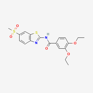 3,4-diethoxy-N-[6-(methylsulfonyl)-1,3-benzothiazol-2-yl]benzamide