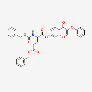 5-benzyl 1-(4-oxo-3-phenoxy-4H-chromen-7-yl) (2S)-2-{[(benzyloxy)carbonyl]amino}pentanedioate