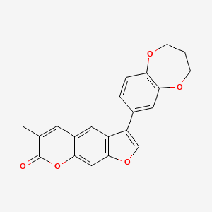 3-(3,4-dihydro-2H-1,5-benzodioxepin-7-yl)-5,6-dimethyl-7H-furo[3,2-g]chromen-7-one