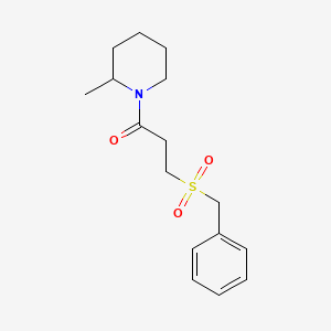 molecular formula C16H23NO3S B11160344 3-(Benzylsulfonyl)-1-(2-methylpiperidin-1-yl)propan-1-one 