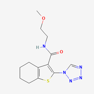 molecular formula C13H17N5O2S B11160358 N-(2-methoxyethyl)-2-(1H-tetrazol-1-yl)-4,5,6,7-tetrahydro-1-benzothiophene-3-carboxamide 