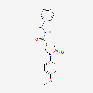 1-(4-methoxyphenyl)-5-oxo-N-(1-phenylethyl)pyrrolidine-3-carboxamide