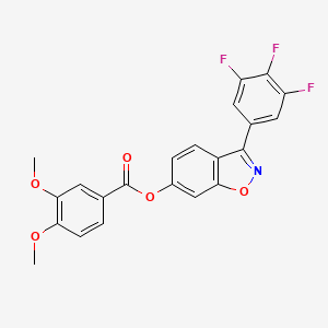 3-(3,4,5-Trifluorophenyl)-1,2-benzisoxazol-6-yl 3,4-dimethoxybenzoate