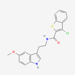 molecular formula C20H17ClN2O2S B11160379 3-chloro-N-[2-(5-methoxy-1H-indol-3-yl)ethyl]-1-benzothiophene-2-carboxamide 